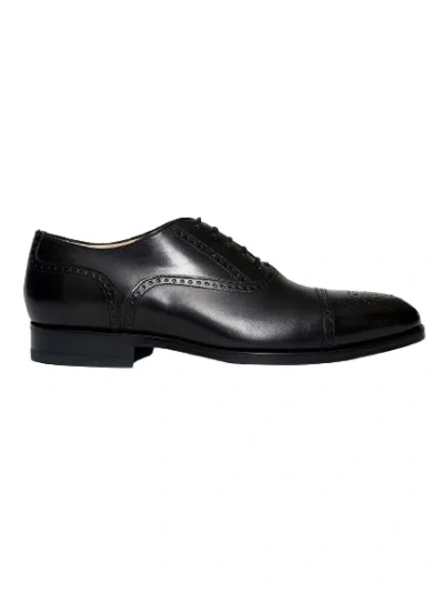 Ortigni Black Leather Lace-up