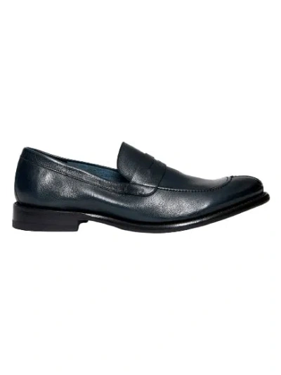 Ortigni Blue Leather Moccasin