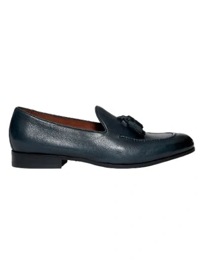 Ortigni Blue Leather Moccasin