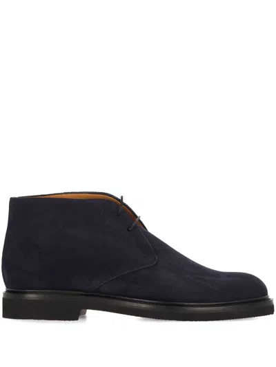 Ortigni Lace-up Desert Boots In Blue