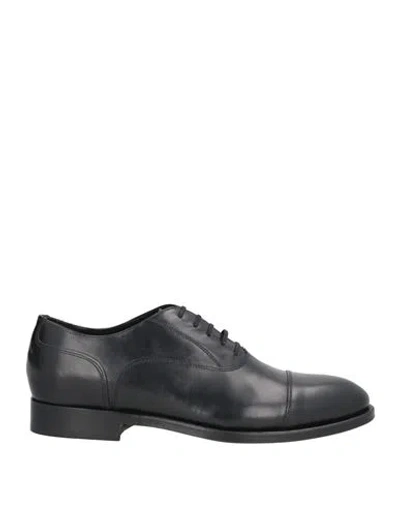 Ortigni Man Lace-up Shoes Black Size 8 Soft Leather