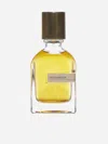 Orto Parisi Bergamask Floats In A Glass Flask With An Antique Gold Metal Cap With An Inlaid Light Horn In Transparent,yellow,brown