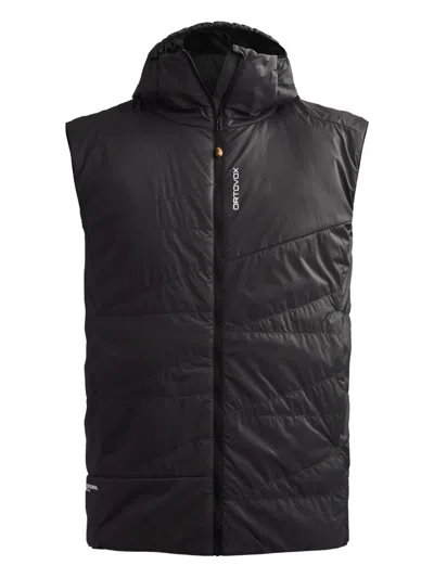 Ortovox Hooded Quilted Vest In Black
