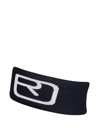 Ortovox Pro Logo-intarsia Headband In Black