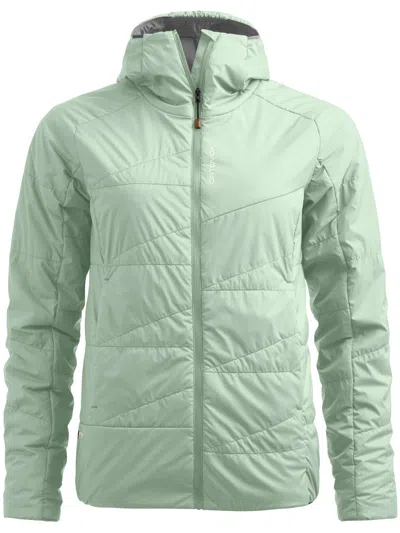 Ortovox Swisswool Piz Duan Quilted Padded Wool Jacket In Green