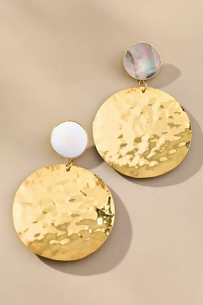 Ortus Luna Circle Drop Earrings In Gold