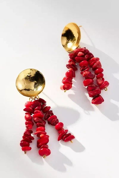Ortus Theresa Stone Drop Earrings In Gold