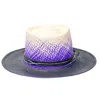 Ortus Women's Neutrals / Black / Purple Caimito Straw Boater Hat - Purple And Black In Blue