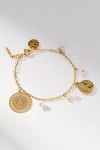 Ortus Zora Pearl Charm Ankle Bracelet In Gold