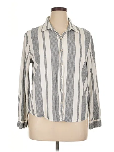 Pre-owned Orvis 3/4 Sleeve Button Down Shirt In Gray