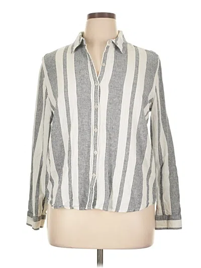 Pre-owned Orvis 3/4 Sleeve Button Down Shirt In Gray