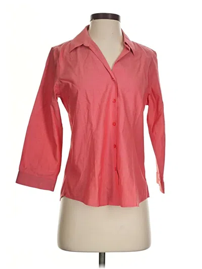 Pre-owned Orvis 3/4 Sleeve Button Down Shirt In Pink