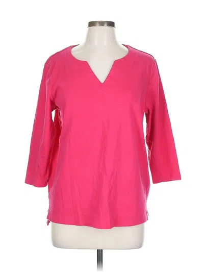 Pre-owned Orvis 3/4 Sleeve T-shirt In Pink