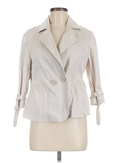 Pre-owned Orvis 3/4 Sleeve Top Ivory Square Neckline Tops