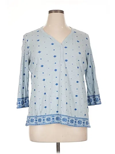 Pre-owned Orvis 3/4 Sleeve T-shirt In Blue