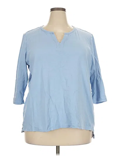 Pre-owned Orvis 3/4 Sleeve T-shirt In Blue