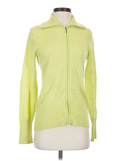 Pre-owned Orvis Cashmere Cardigan Sweater In Green