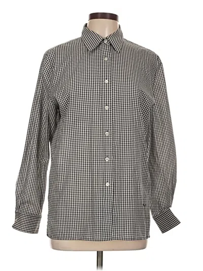 Pre-owned Orvis Long Sleeve Blouse In Black