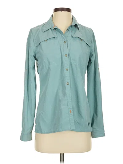 Pre-owned Orvis Long Sleeve Blouse In Blue