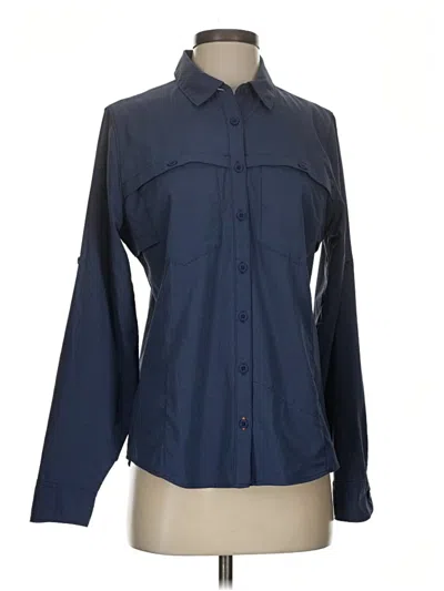 Pre-owned Orvis Long Sleeve Blouse In Blue