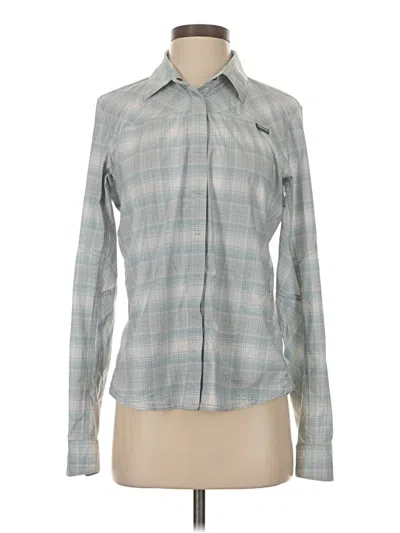 Pre-owned Orvis Long Sleeve Blouse In Gray