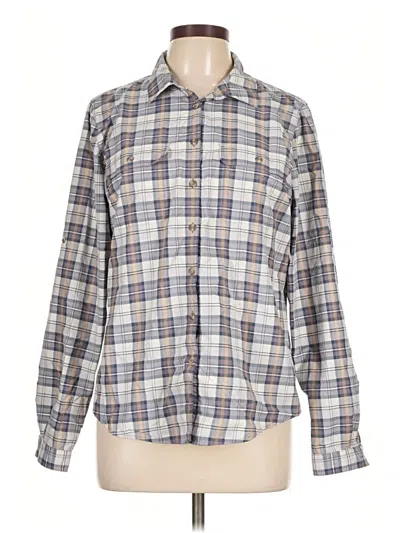 Pre-owned Orvis Long Sleeve Blouse In Gray