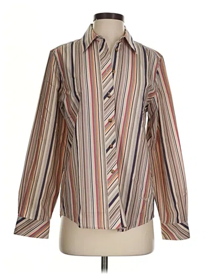 Pre-owned Orvis Long Sleeve Blouse In Ivory