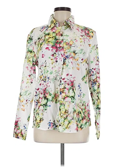 Pre-owned Orvis Long Sleeve Blouse In Ivory