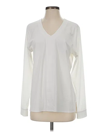 Pre-owned Orvis Long Sleeve Blouse In Ivory