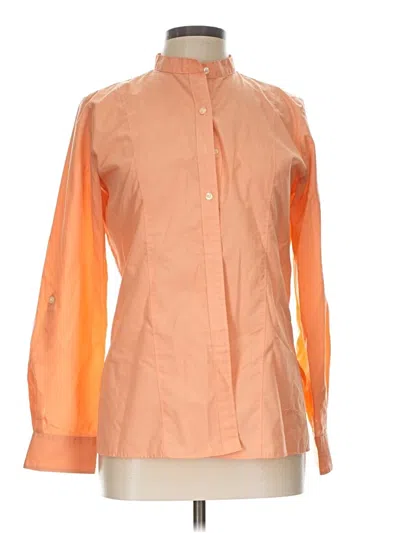 Pre-owned Orvis Long Sleeve Blouse In Orange