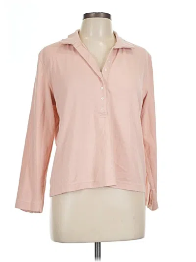 Pre-owned Orvis Long Sleeve Blouse In Pink