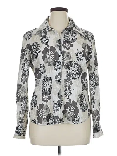 Pre-owned Orvis Long Sleeve Blouse In Tan