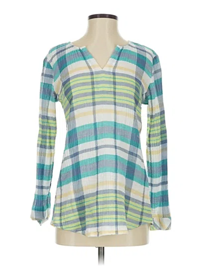 Pre-owned Orvis Long Sleeve Blouse In Teal