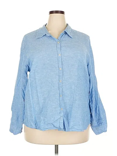 Pre-owned Orvis Long Sleeve Button Down Shirt In Blue