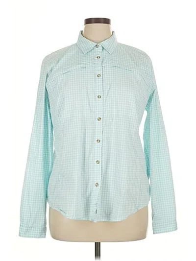 Pre-owned Orvis Long Sleeve Button Down Shirt In Blue