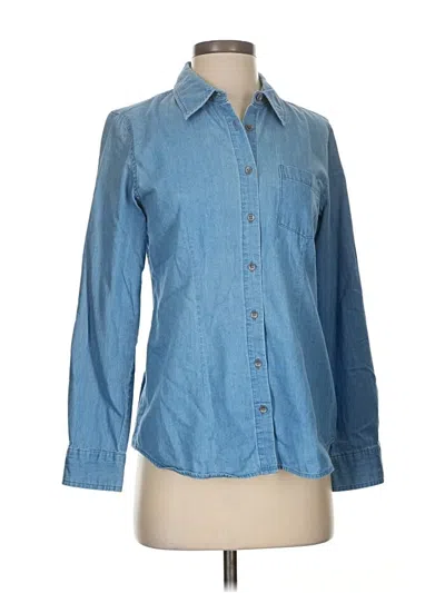 Pre-owned Orvis Long Sleeve Button Down Shirt In Blue