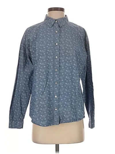 Pre-owned Orvis Long Sleeve Button Down Shirt In Blue