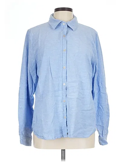 Pre-owned Orvis Long Sleeve Button Down Shirt In Blue