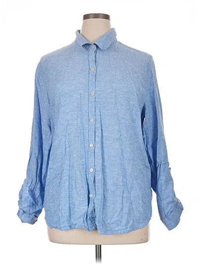 Pre-owned Orvis Long Sleeve Button Down Shirt In Blue