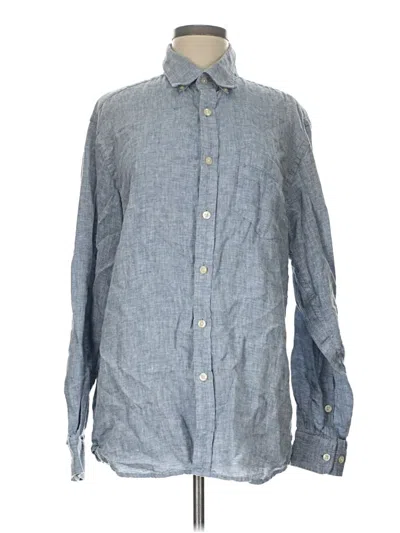 Pre-owned Orvis Long Sleeve Button Down Shirt In Blue