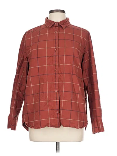 Pre-owned Orvis Long Sleeve Button Down Shirt In Brown