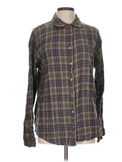 Pre-owned Orvis Long Sleeve Button Down Shirt In Brown