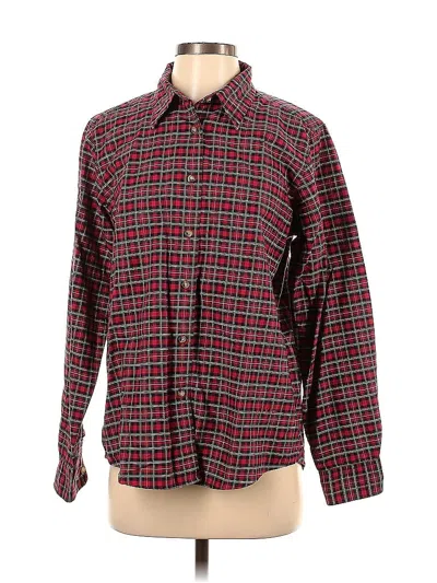 Pre-owned Orvis Long Sleeve Button Down Shirt In Burgundy