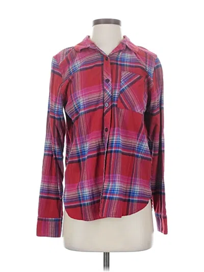 Pre-owned Orvis Long Sleeve Button Down Shirt In Burgundy