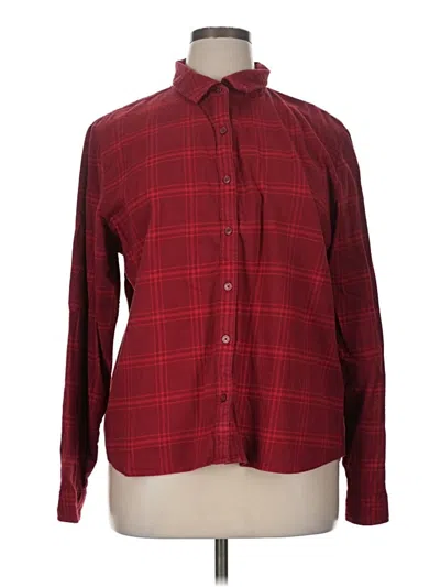 Pre-owned Orvis Long Sleeve Button Down Shirt In Burgundy