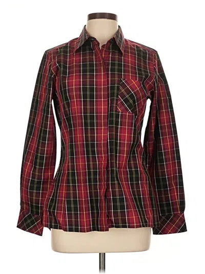 Pre-owned Orvis Long Sleeve Button Down Shirt In Burgundy