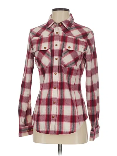 Pre-owned Orvis Long Sleeve Button Down Shirt In Burgundy