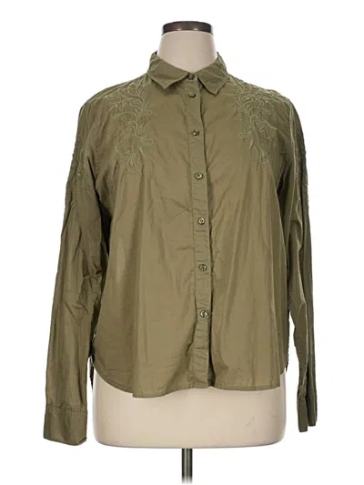 Pre-owned Orvis Long Sleeve Button Down Shirt In Green