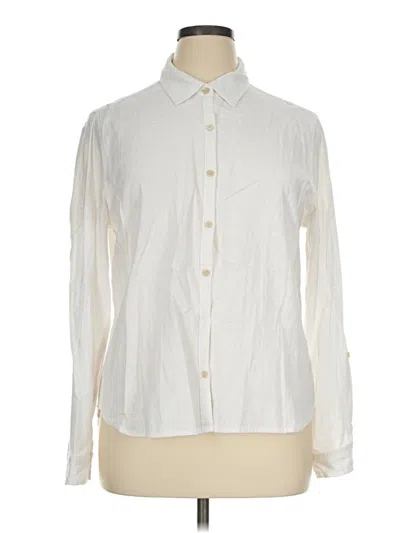 Pre-owned Orvis Long Sleeve Button Down Shirt In Ivory