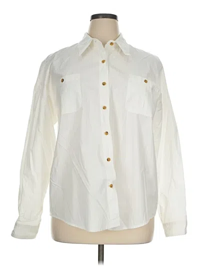 Pre-owned Orvis Long Sleeve Button Down Shirt In Ivory